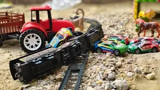 Loading Sand TataDump Truck IBharatBenz Volvo Tipper Accident PullingJCB Jeep Car@SCTOY 