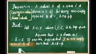 dense subsets of a topological space