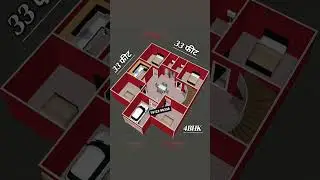 33x33 में 🏠 मकान का नक्शा ! 33x33 House plan #33x33houseplan #gharkanaksa #2bhkhousedesign