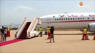 شاهد لحظة وصول طائرة المنتخب الوطني إلى مطار هواري بومدين بالجزائر العاصمة