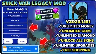 Stick War Legacy MOD MENU v2025.1.161 |NEW Update 2025 | Unlimited Money, Gems & All Skins ,No Key