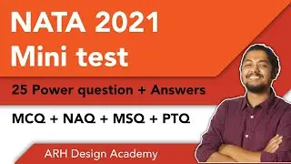 NATA 2021 : Mini Test I 25 Power packed questions!