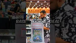 NEGOTIATING FOR A 1st EDITION BASE SET PACK 🤯🤝 #pokemon #pokemoncommunity #pokemontcg