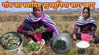 गांव का स्वादिष्ट सुनसुनिया साग खाए//village tasty eating sunsuniya saag//sunsuniyasaag#dehativlogs
