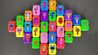 Incredibox Sprunki Characters Search Slime ASMR | Oren Raddy Clukr Mini Suitcases