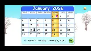 Starfall Calendar January 1, 2026 