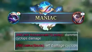 Cyclops MANIAC !! Insane One Shot Damage Build !! Mlbb
