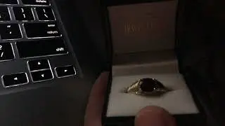 🖍 StacksAMilli's 🤑 🎈 Blood Red Garnet 🧨🩸 &  Canadian Natural Diamond💎 Ring💍 from Elgin Jewelers ⛵🛶🚤&diams;