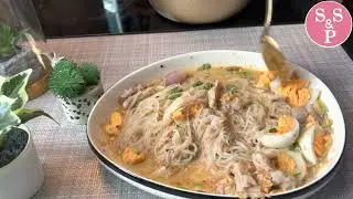ဆီ မသတ် ဘဲ ချက်သောမုန့်ဟင်းခါး ငပျင်းချက် Easy way to make Mohinga
