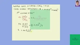 [Chemistry] A drug has an initial concentration of 0.25 g/cc in an aqueous solution. The rate order