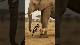 The Woodpecker Defused a Bomb and Saved the Elephant! 딱따구리가 폭탄을 해체하고 코끼리를 구했다!  #wildlife  #elephant
