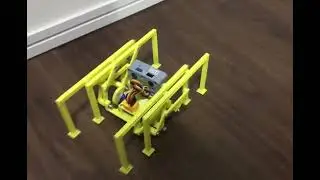 Chebyshev Linkage Walking Robot with M5 Stack (Ver. 1); side view