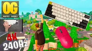 Skyloong SK61 Panda White ASMR 😴 Fortnite OG Solo Gameplay 🏆 Satisfying Keyboard Fortnite 4K 240 FPS