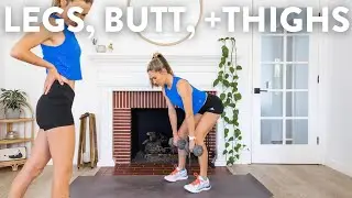 LEG DAY AT HOME with DUMBBELLS (10 min legs, butt, and thighs workout)