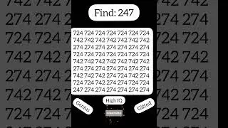 You are a genius and geniuses find 247 instantly. #genius #juegos #iqtest #different #brainteaser
