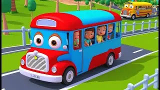 Baby Bus Races the Big Train | Fun and Exciting Kids Nursery Rhyme Animation