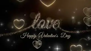 1 HOUR golden love v1 | Happy San Valentine's Day Video Loop Wallpaper Screesaver