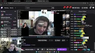 xQc проверяет состояние своей линии волос на стриме StableRonaldo и высмеивает её.