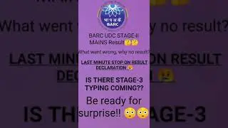BARC UDC STAGE-II (MAINS) result update.
