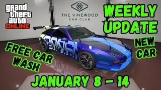 WEEKLY UPDATE: January 8 - 14 in GTA 5 Online: FREE CAR WASH, NEW CAR, Removed Cars & Discounts!