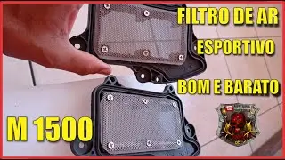 FILTRO DE AR ESPORTIVO PARA MOTO !  BOM E BARATO !