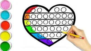 How To Draw Heart POPIT 😍 | Easy POPIT Learning Step By Step | Helpful And Easy Learn 👌 |