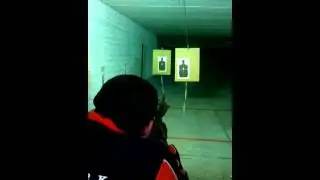 Shooting the Thompson sub machine gun full auto
