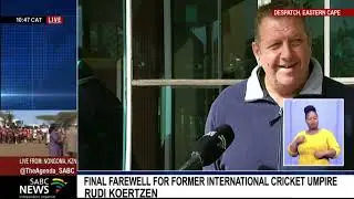 Former international cricket umpire Rudi Koertzen funeral service under way