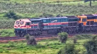 Petroleum Goods Train | Oil Tanker Train With Kazipet WDG4 Double Diesel EMD Indian Railways