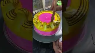 cutting edge cake design tutorial in slow motion | 🎂cake 🎂 | #shorts #masterchefimran