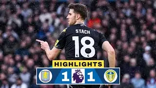 Aston Villa vs Leeds 1-1 Highlights | Anton Stach Freekick Goal | Tammy Abraham | Premier League