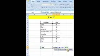 Learn SUMIF in 60 Second | Excel