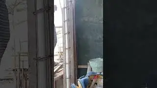 installation of formwork for small pillars