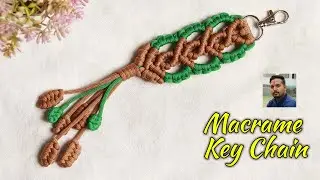 Macrame Paracord Lanyard Keychain Tutorial for BEGINNERS! | DIY Macrame keychain Handmade #26