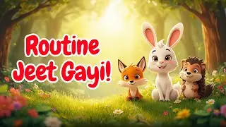 Routine Jeet Gayi! 🐰 Kids Moral Story Discipline, Patience & Consistency for Children
