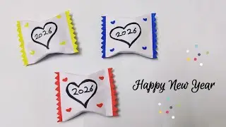 DIY New Year Gift Making Idea | Easy White Paper Greeting Card Making Idea | Happy New Year #2026 