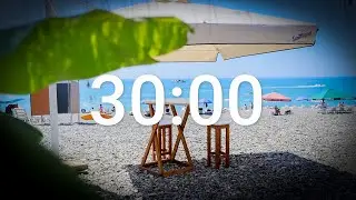 Summer beach with relaxing music - 30 minutes countdown timer