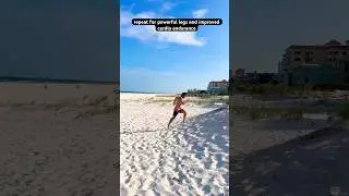 Hill Sprints on Sand 🏖️ | Build Explosive Leg Strength with This Beach Workout#beachworkout