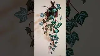 Diy easy fake plants making at home/Ivy plant/Artificial plants/Paper crafts #shorts #youtubeshorts