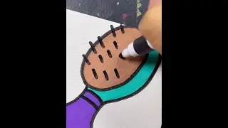 Acrylic marker pen｜comb #Acrylic marker graffiti #Immersive painting #Healing #Stress relief