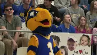 Jonah and Avery at Sheridan High School Basketball Game on Senior Night 02 /24 /23