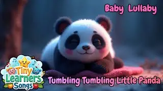 Tumbling Tumbling Little Panda 🐼🎵 | Cute Animal Lullaby for Kids | Tiny Learners Songs
