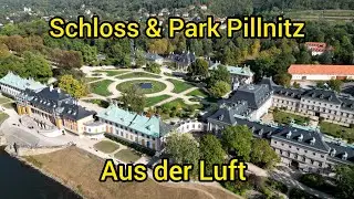 Schloss &  Park Pillnitz bei Dresden in Sachsen aus der Luft | kleines Informationsvideo