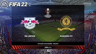 FIFA 22 - RB Leipzig Vs Rangers - UEFA Europa League 1st Leg Semi Final 21/22 - 4K Gameplay
