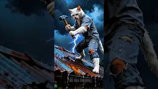 Baby cat do hard work and take care of her father #cataivideo#catcartoon#cutecat#catstory