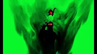 Demon with smoke and red eyes - free Green Screen