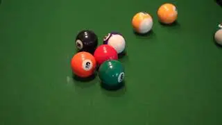 8 ball pool on green table - Copyright Free Videos