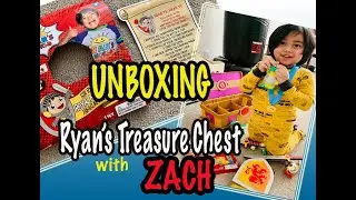 Unboxing Ryan's Treasure Chest  with Zach