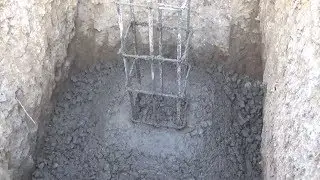 Column filling for Home Construction Footing Time || RCC Column footing Hindi | RCC Footing