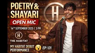 HABITAT | Debut Performance!♥️ #habitat #openmic #debut #urdupoetry #hindishayari #sadshayari #sad 